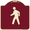 Signmission Pedestrian Crossing Symbol Heavy-Gauge Aluminum Architectural Sign, 18" x 18", BU-1818-23337 A-DES-BU-1818-23337 - alternate 1
